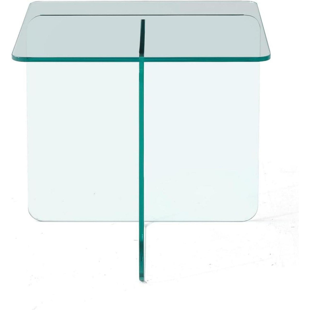 Beistelltisch Glas Braun Getönt Modern 45x41cm
