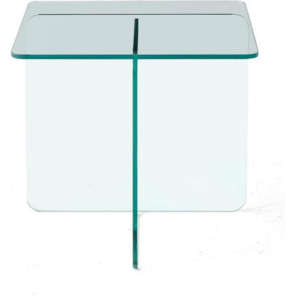 Beistelltisch Glas Braun Getönt Modern 45x41cm