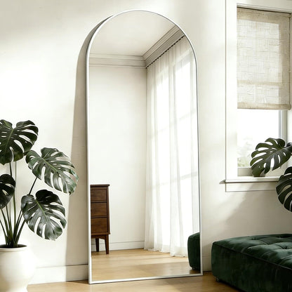 Ganzkörperspiegel Bogen 165x60cm – Stand- & Wandspiegel Weiß