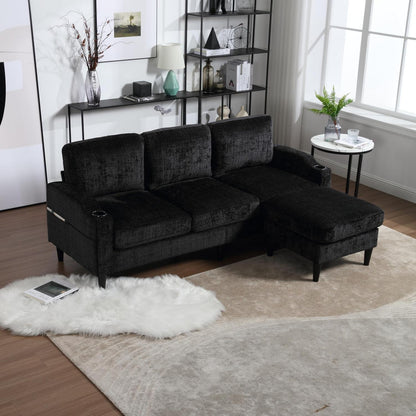 Ecksofa mit Schlaffunktion, 4-Sitzer, Dunkelgrün