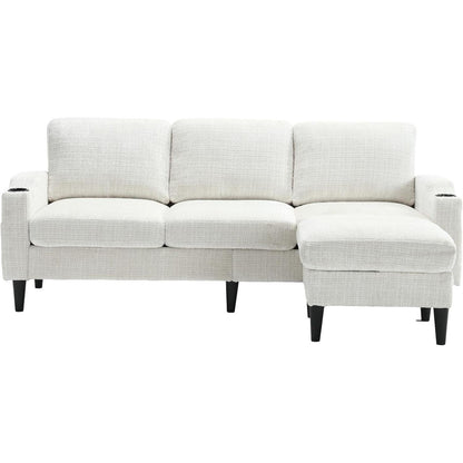 Ecksofa mit Schlaffunktion, 4-Sitzer, Gelb
