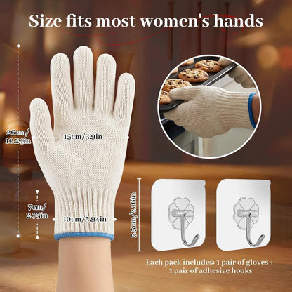 Hitzebeständige Grillhandschuhe aus Baumwolle – 26cm