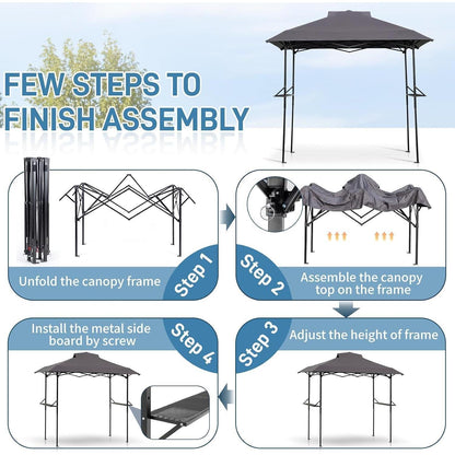 Faltbarer Grillpavillon 255x150x240 cm – Wetterfest & Robust