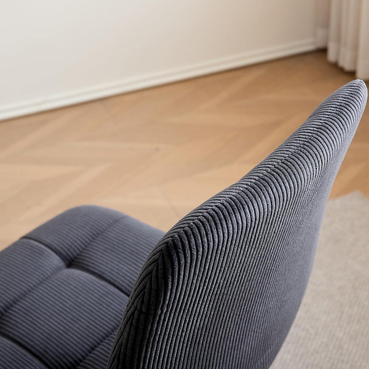 8 Esszimmerstühle Modern Grau & Schwarz, Gepolstert