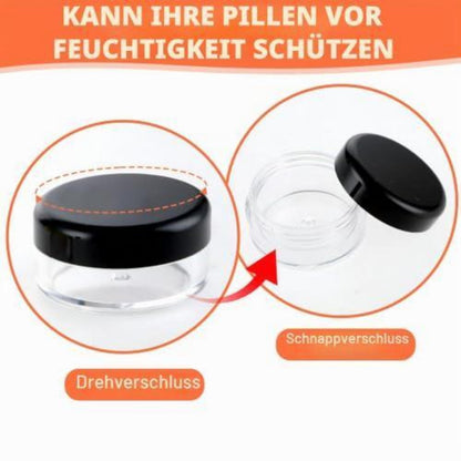 Kleine Pillendose 6er Set - Tragbare Tablettenbox für Unterwegs