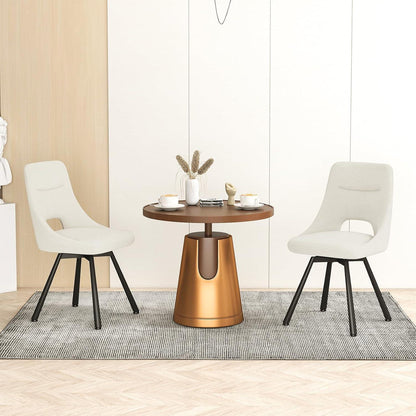 Drehbarer Esszimmerstuhl Set 4er – Beige, Modern & Komfortabel
