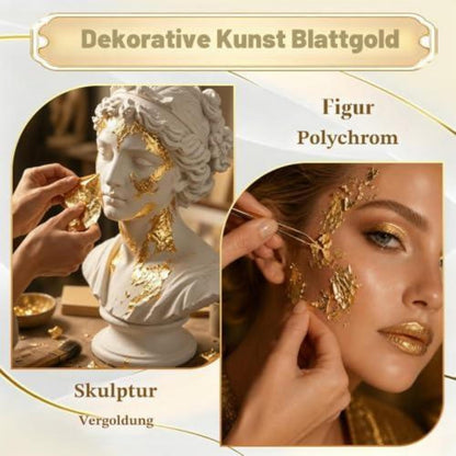 200 Blatt Blattgold Imitation – Goldfolie zum Basteln & Dekorieren