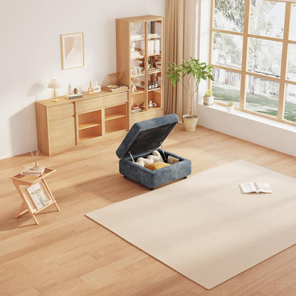 Sitzhocker mit Stauraum – Gepolsterter Fußhocker für Wohnzimmer