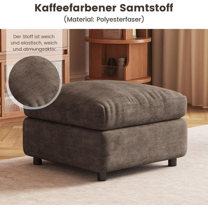 Sitzhocker mit Stauraum – Gepolsterte Ottomane Braun