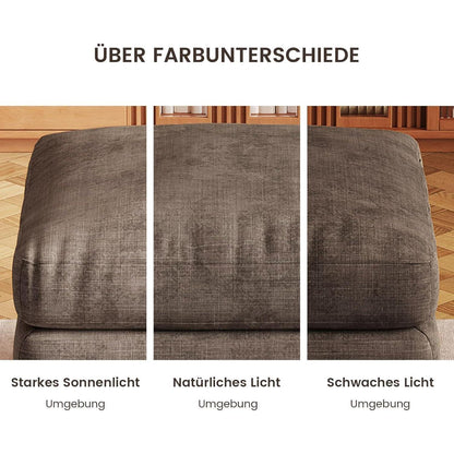 Sitzhocker mit Stauraum – Gepolsterte Ottomane Braun