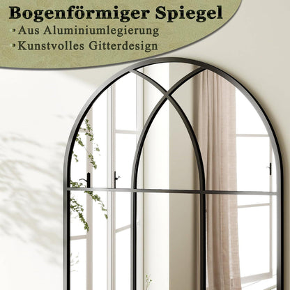 Wandspiegel Fischgrätrahmen Schwarz 60x90 cm