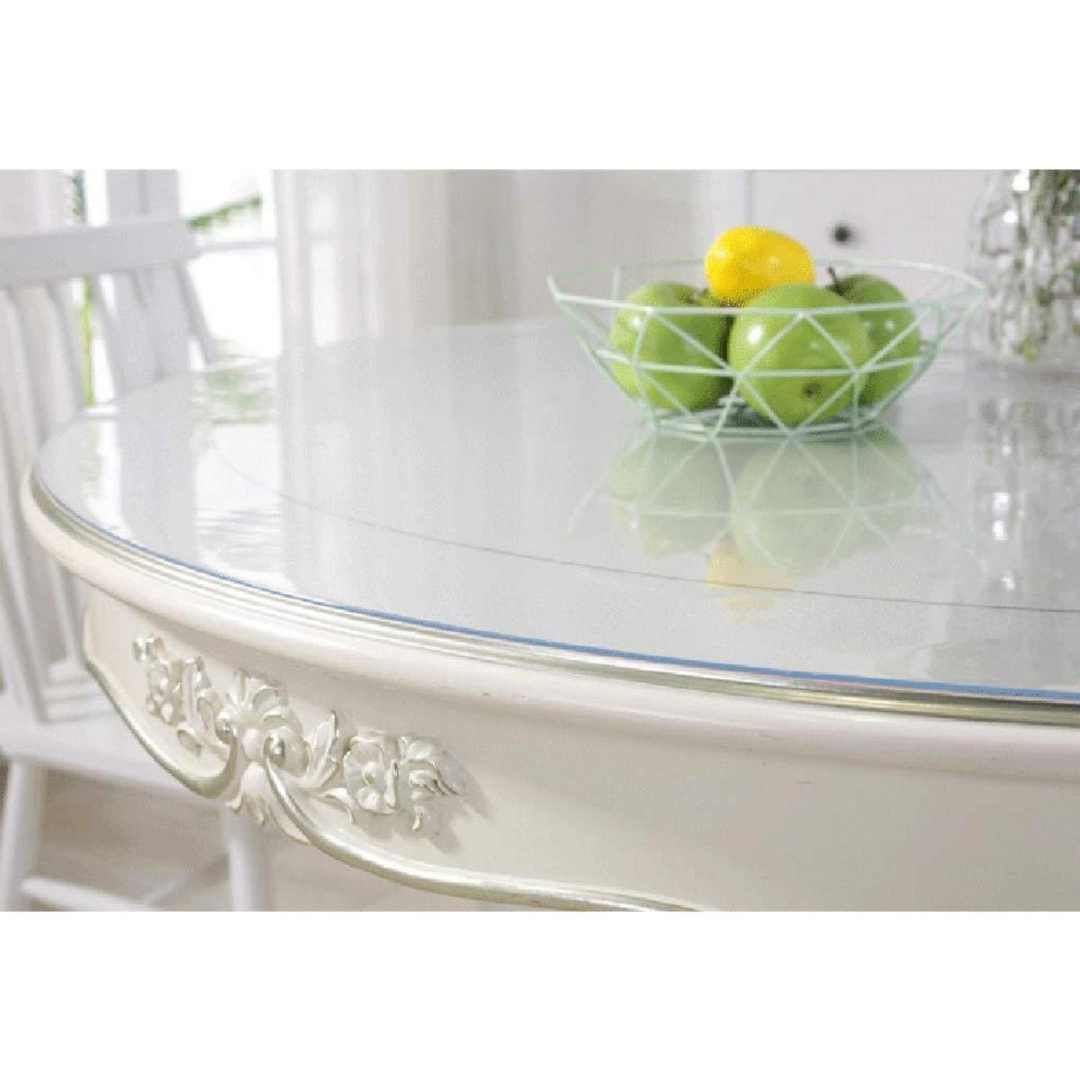 PVC Tischdecke Transparent Rund 120cm – Schutzfolie 2mm