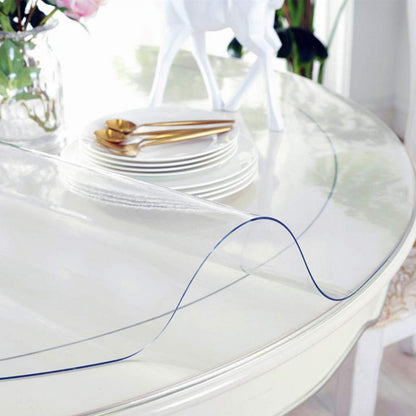 PVC Tischdecke Transparent Rund 120cm – Schutzfolie 2mm