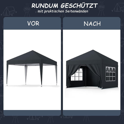 3x3 Pavillon mit Seitenwänden – Dein Garten-Treffpunkt