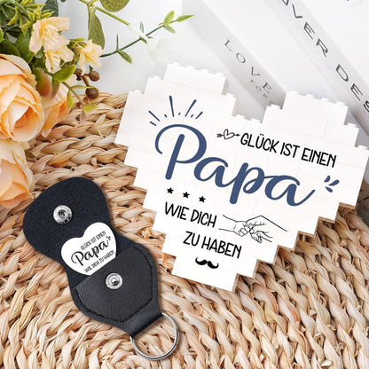 Geschenkset Papa: Herz & Schlüsselanhänger für Vatertag