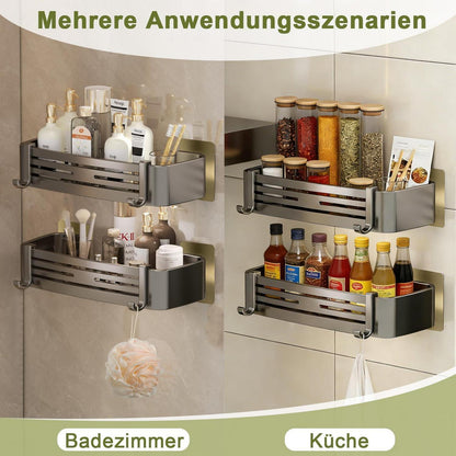 Duschablage ohne Bohren – Rostfreies Duschregal 2er-Set