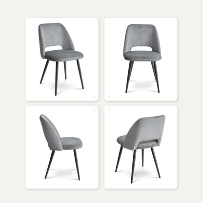 Esstisch Set mit 6 Cord-Stühlen – Modern & Komfortabel