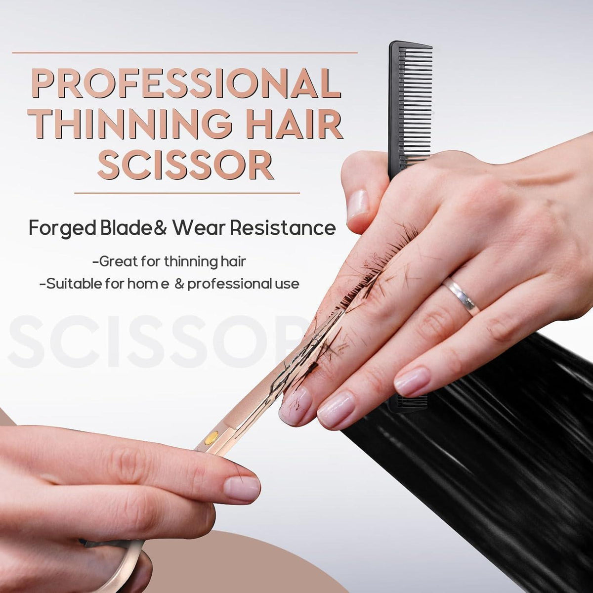 Friseurscheren Set & Kochmesser Bundle – Profi Haarschneideschere + 30cm Fleischmesser