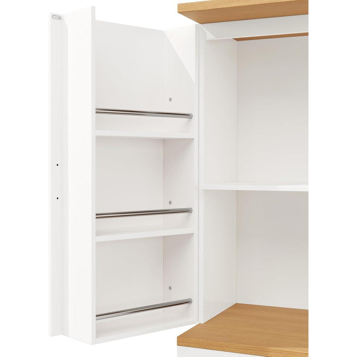 Weißer Buffetschrank mit 12 Fächern & Schubladen