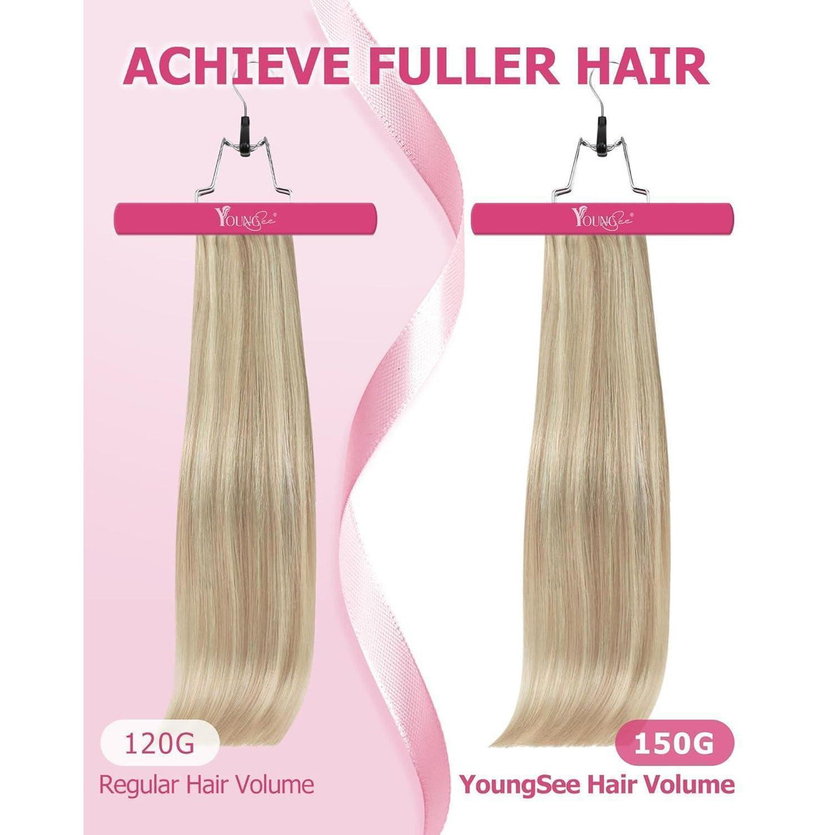 Blond Clip-in Echthaar Extensions 60cm – Volumenspendend & Vielseitig