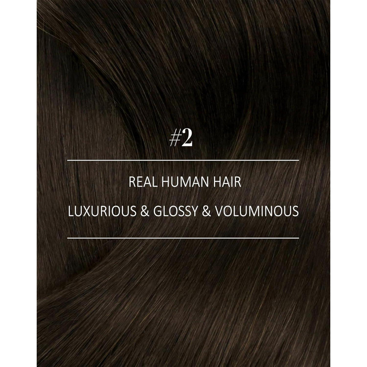 Clip-in Echthaarverlängerung Braun 60cm – 150g