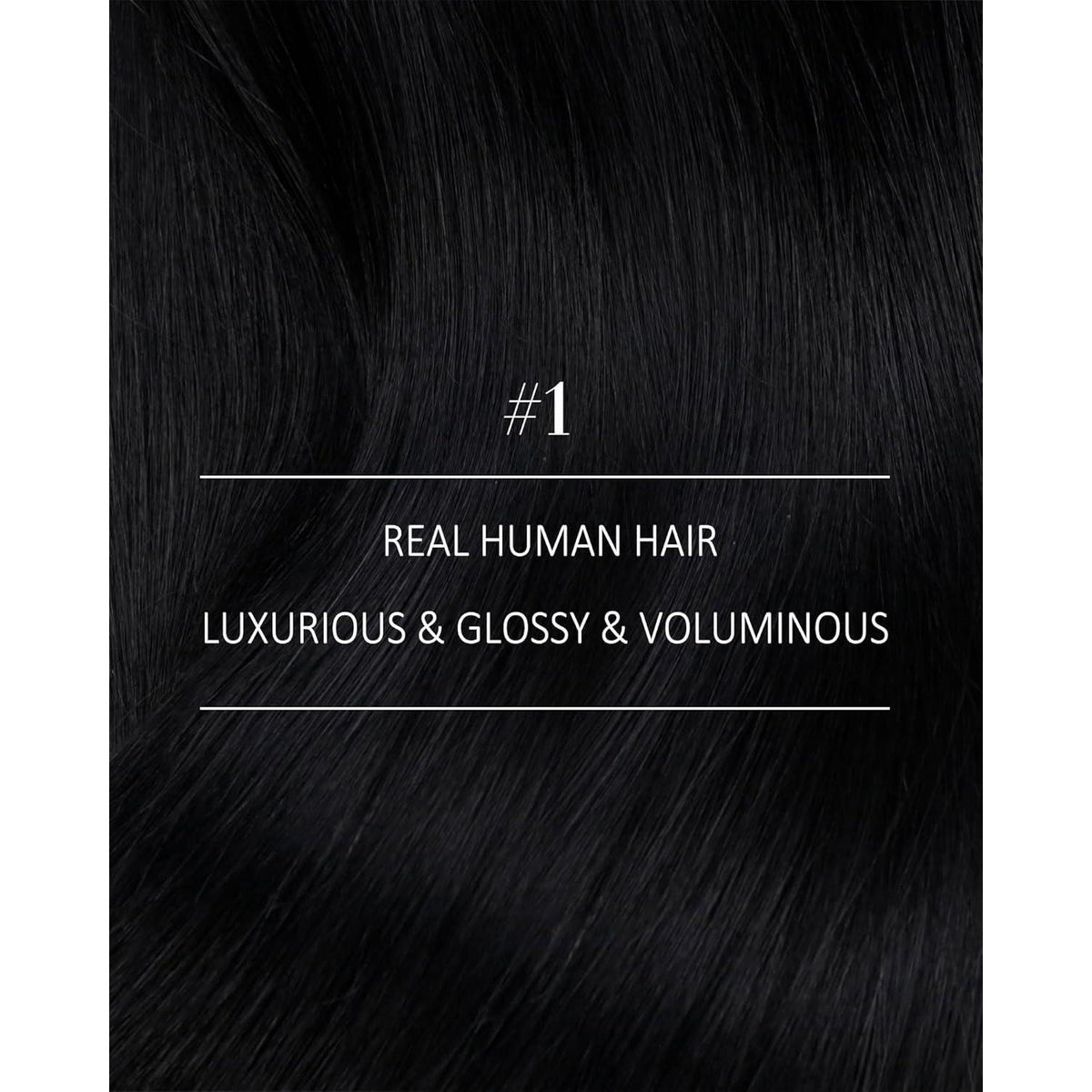 Echthaar Clip-in Extension Schwarz 60cm – 150g Volumen