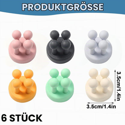 6x Silikon Zahnbürstenhalter Wandhalterung ohne Bohren