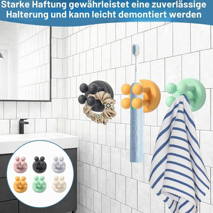 6x Silikon Zahnbürstenhalter Wandhalterung ohne Bohren