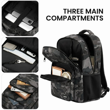 Rucksack Herren Camouflage 15.6" Laptoprucksack Schule Uni Alltag