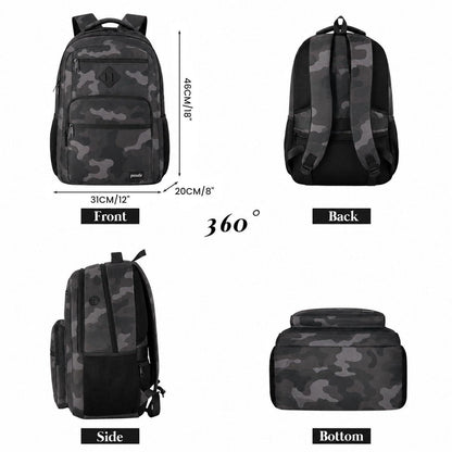 Rucksack Herren Camouflage 15.6" Laptoprucksack Schule Uni Alltag