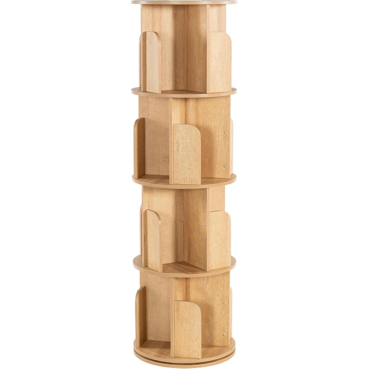Drehbares Bücherregal Holz 4 Ebenen – Platzsparend & Flexibel