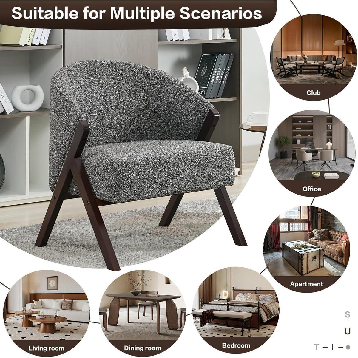 Teddy-Fleece Loungesessel Grau – Bequemer Sessel für Wohnzimmer