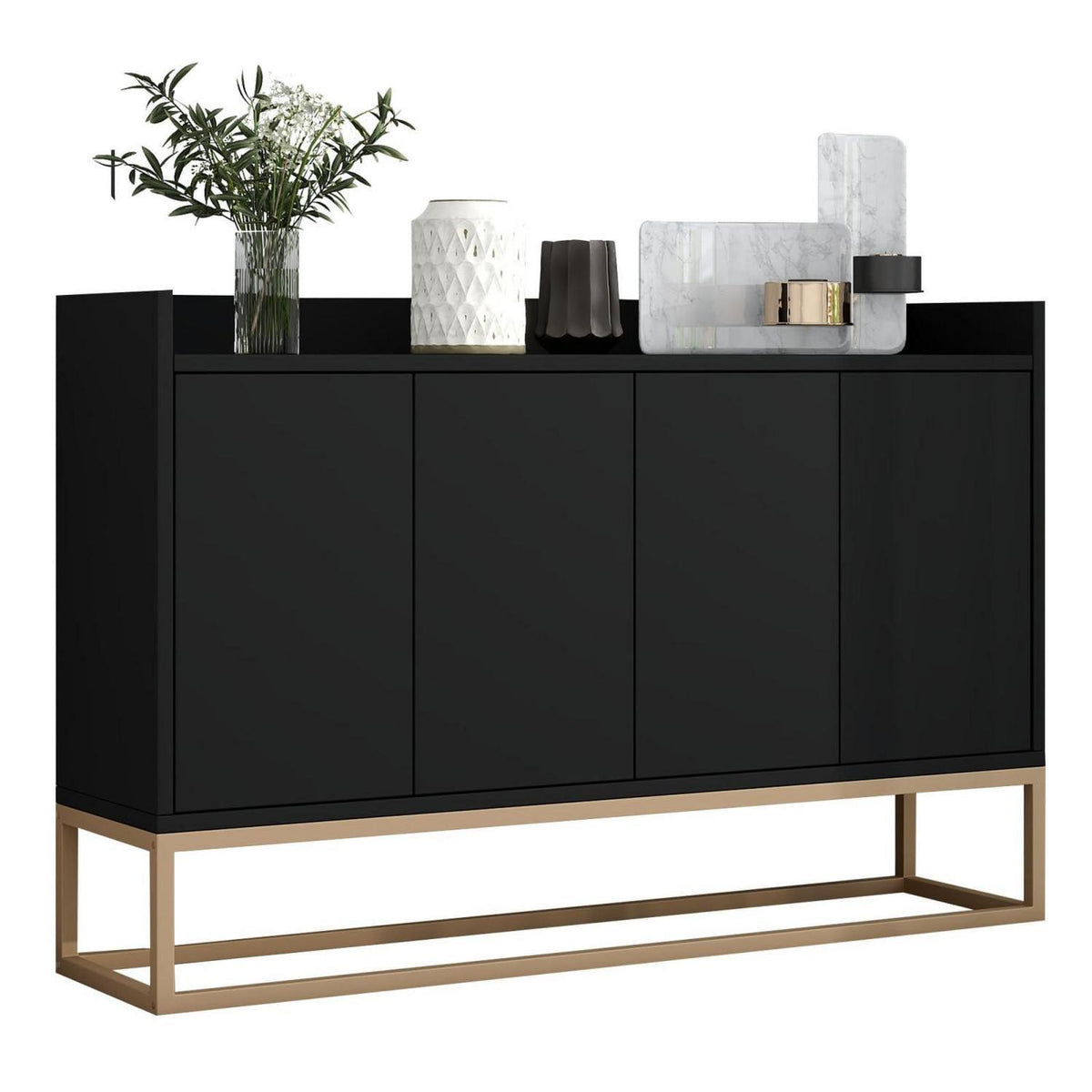Sideboard 120cm – Küchenschrank mit Arbeitsplatte & Regalen