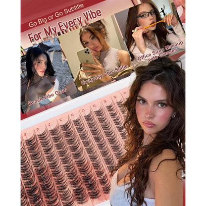 Manga Cluster Wimpern Set für DIY Wimpernverlängerung