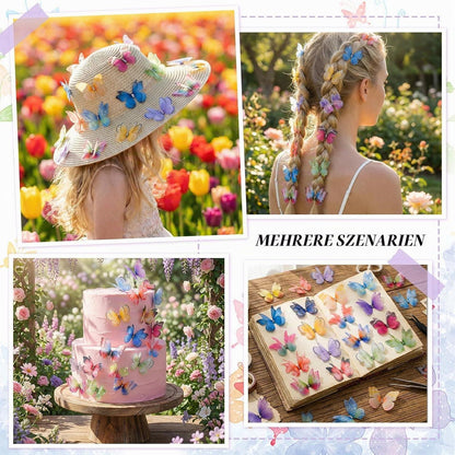 70x 3D Schmetterlinge Deko – 10 Stile für DIY & Hochzeit