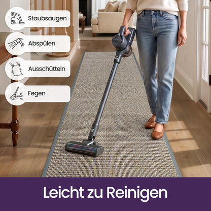 Läufer Flur Grau 60x210 cm – Rutschfest & Saugstark
