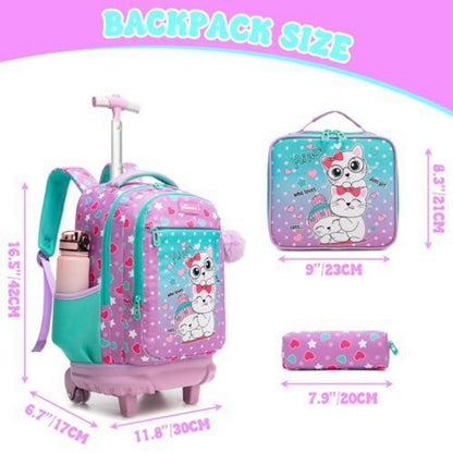 Schulrucksack Trolley Mädchen – Ergonomisch & Robust (1.-4. Klasse)