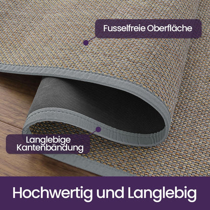 Läufer Flur Grau 80x300 cm - Rutschfest & Saugstark