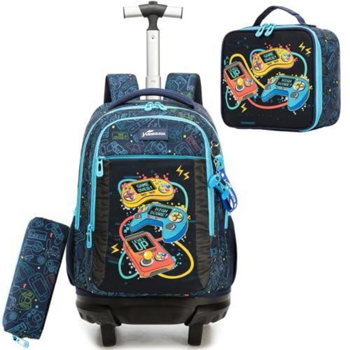 Schulrucksack Trolley Jungen – Ergonomischer Rollenrucksack B-game