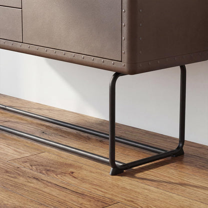 Industriales Sideboard 160 cm Braun – Kommode in Lederoptik