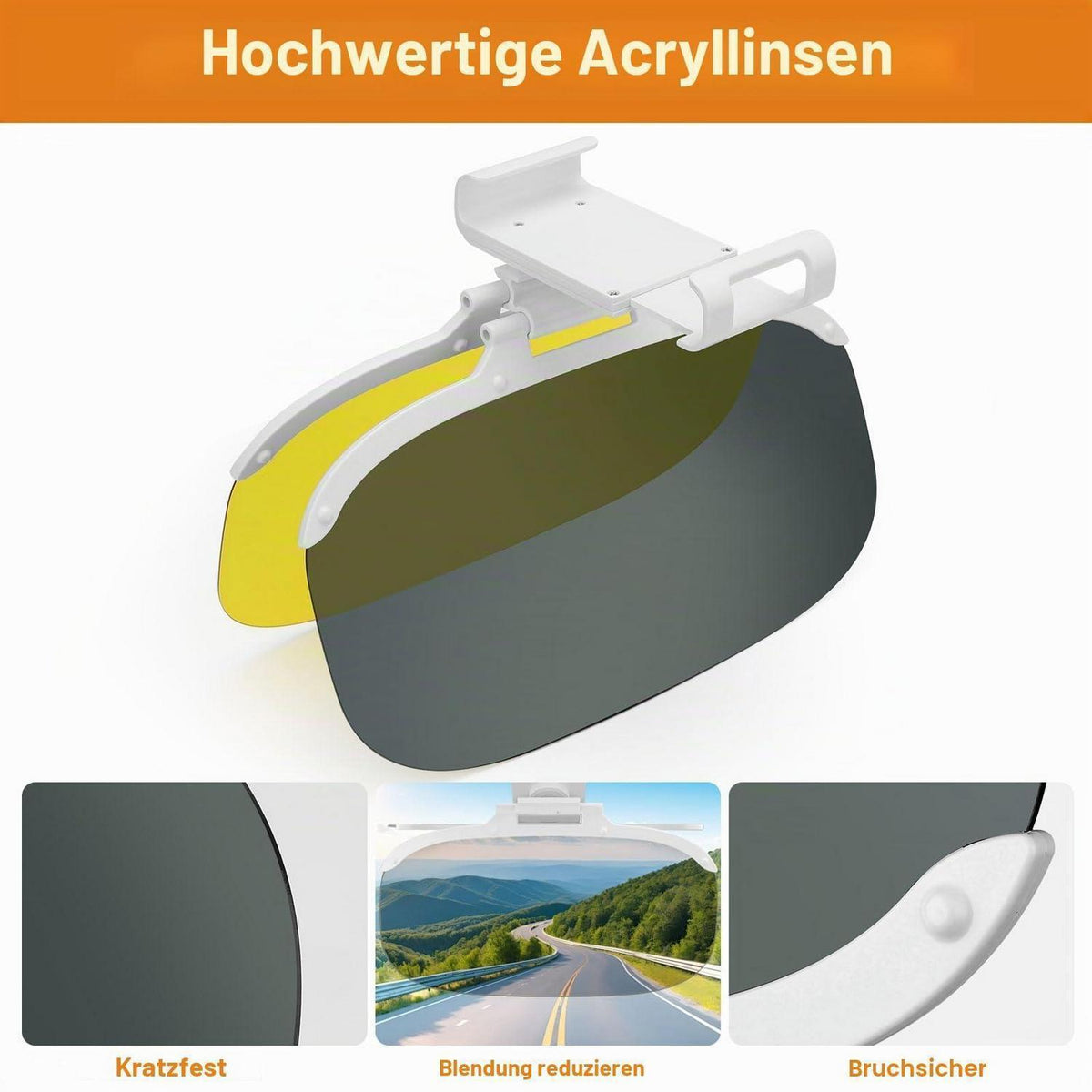 Auto Sonnenblendenverlängerung 2-in-1 Tag & Nacht