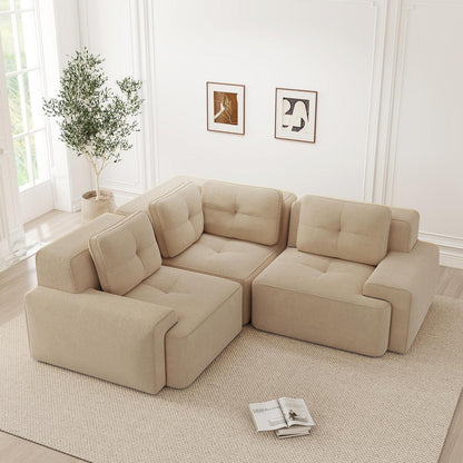 Modulares Ecksofa Beige – Boneless Couch 177x177 cm