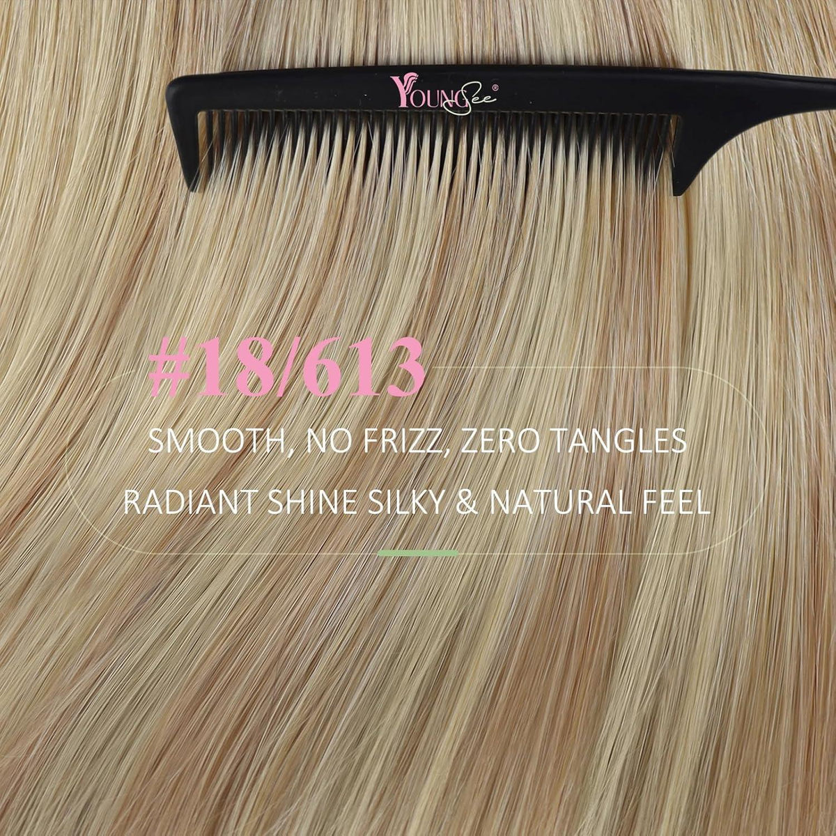 Echthaar Tape Extensions Aschblond 60 cm (50g)