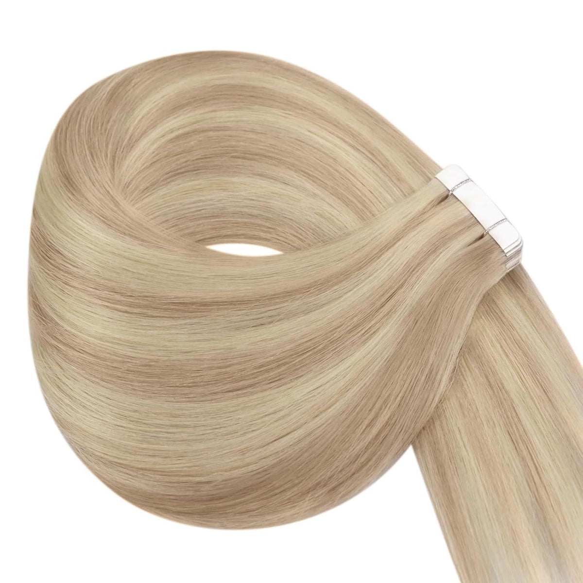 Echthaar Tape Extensions Aschblond 60 cm (50g)
