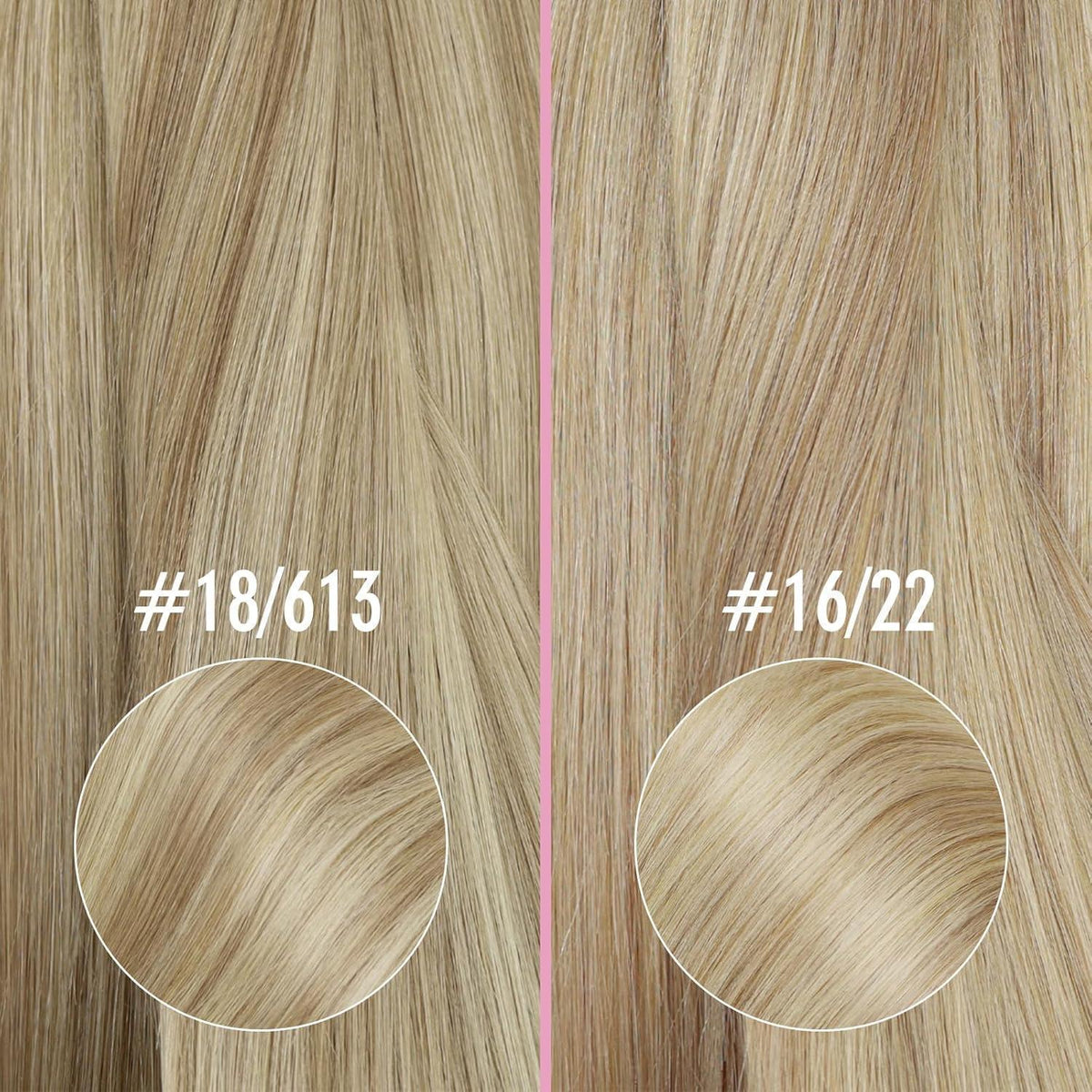 Nanoring Haarverlängerung Aschblond Echthaar 50cm