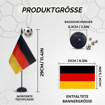 Deutschland Tischflaggen 2er Set WM 2026 – Büro & Home Deko