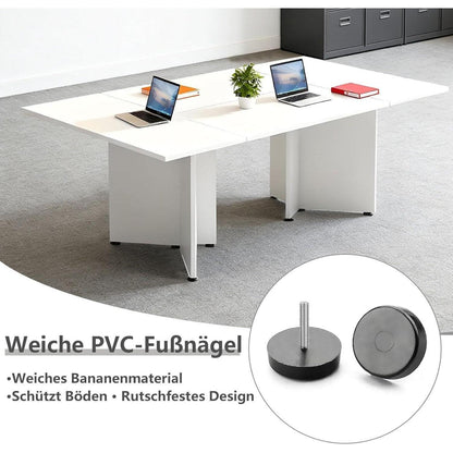 Modularer Konferenztisch, Erweiterbar, Weiß, 600 x 120 cm