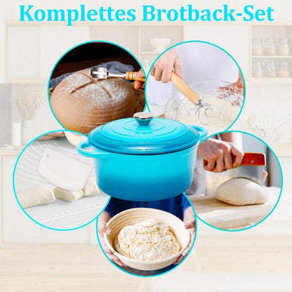 Gusseisen Bräter 5.0L – Perfekt zum Brotbacken & Schmoren