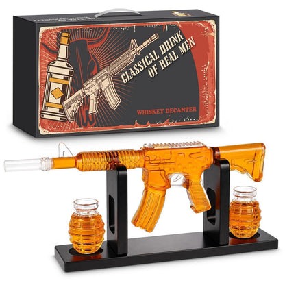 Whiskey Dekanter Set mit Gläsern & Trichter – Geschenk für Männer