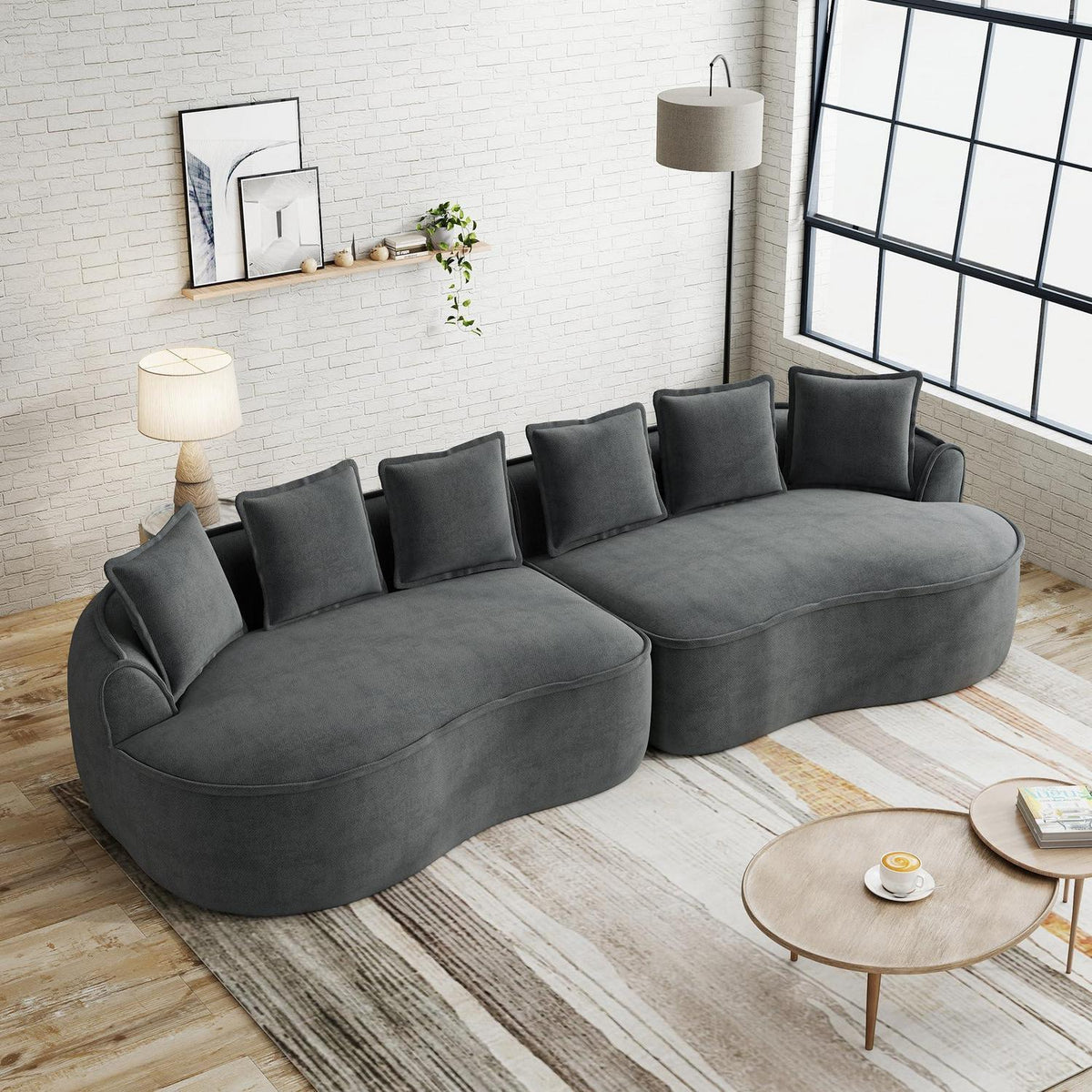 Modulares Chenille Sofa – Tiefes Sitzgefühl & Kein Aufbau